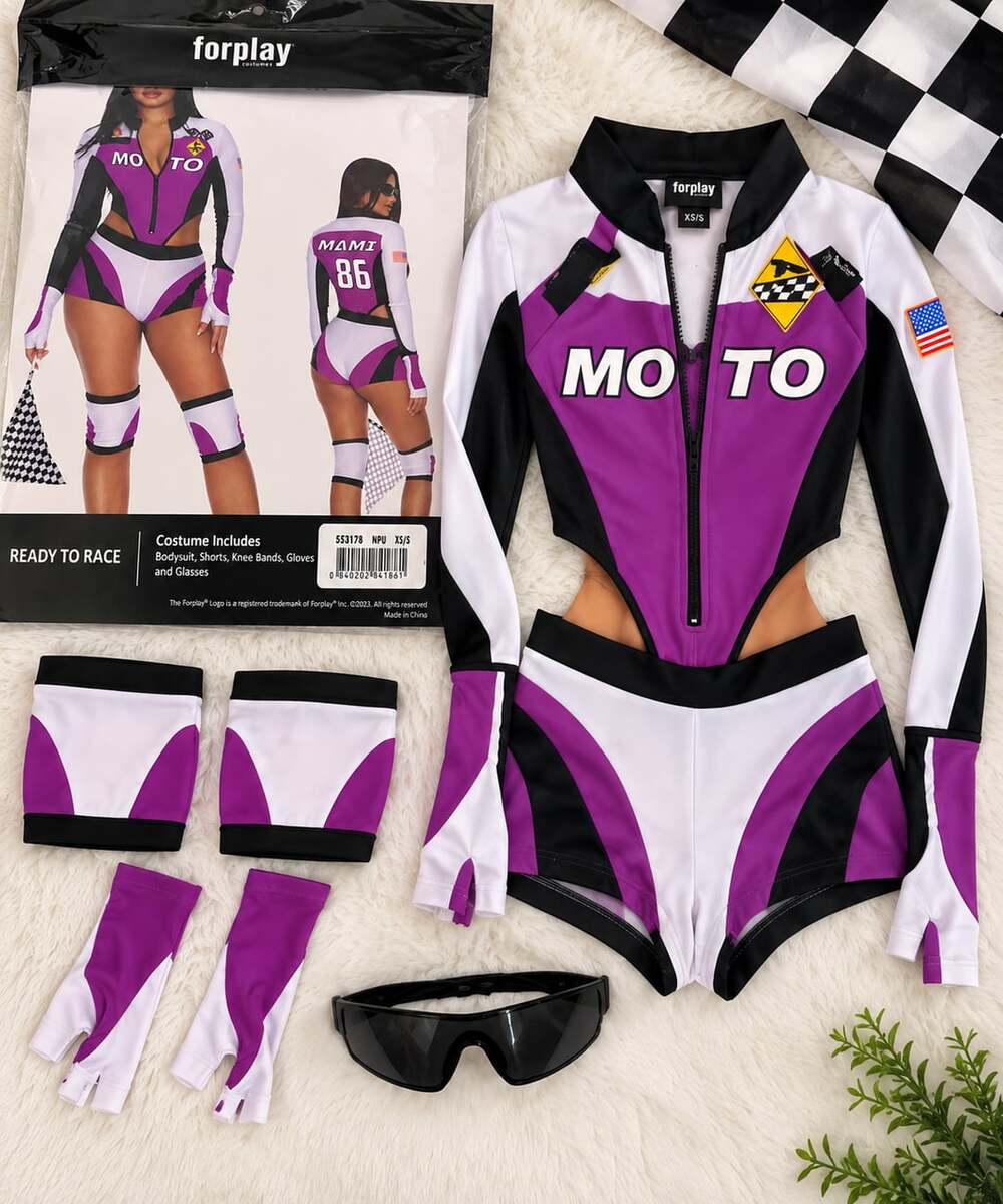 Forplay Ready To Race Motocross Costume XS/S Purple